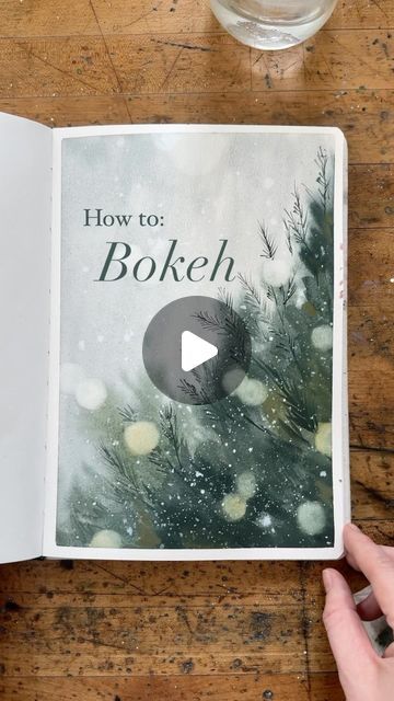 How To Paint Bokeh Effect, Sarah Cray Watercolor, Bokeh Watercolor Painting, Watercolor Christmas Lights, Dry Watercolor Painting, Painted Bookmarks Ideas, Bokeh Watercolor, Bokeh Painting, Watercolor Bokeh