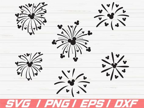 Disney Fireworks Svg, Mickey Mouse Fireworks, Disney Fireworks Drawing, Disney Fireworks Tattoo, Mickey Fireworks, Firework Tattoo, Cartoon Fireworks, Disney Svgs, Mickey Mouse Crafts