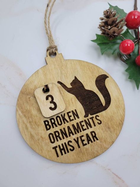 This Christmas Ornaments item by ShopRosieAndVi has 56 favorites from Etsy shoppers. Ships from Valencia, CA. Listed on Jul 18, 2024 Christmas Cat Ornaments, Cat Gifts Diy, Personalized Cat Gifts, Engraving Ideas, Crafty Christmas, Cat Christmas Ornaments, Laser Engraved Ideas, Laser Ideas, Wood Christmas