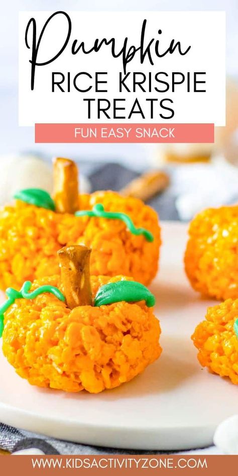 Pumpkin Shaped Rice Krispie Treats, Shaped Rice Krispie Treats, Pumpkin Rice Krispies, Pumpkin Rice Krispie Treats, Pumpkin Rice, Southern Recipes Desserts, Thanksgiving Planning, Easy Snacks For Kids, Leftover Pumpkin