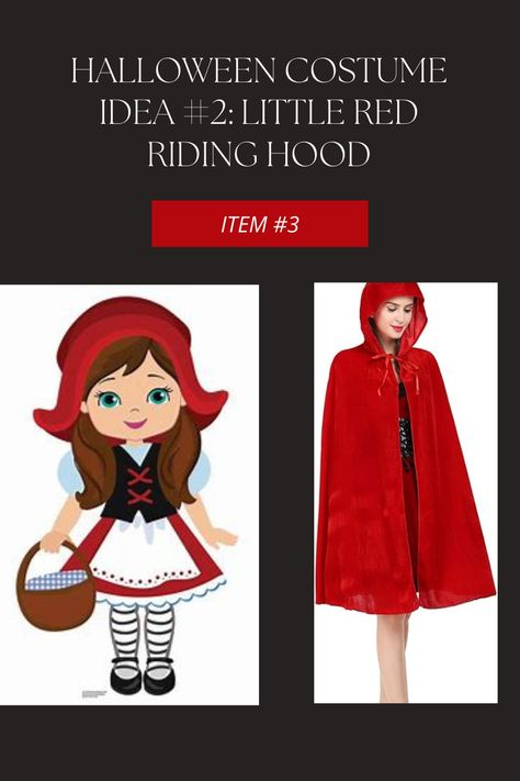 CAN MATCH WITH SOMENE BEING THE WOLF!! Little Red Riding Hood Costume, Riding Hood Costume, Cape With Hood, Cape For Women, Red Riding Hood Costume, Red Cape, Grease Stains, Hooded Cape, Hooded Cloak