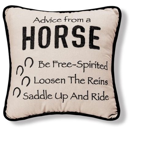 C&F Home 10" x 10" Advice From A Horse Embroidered Throw Pillow Horse Themed Bedrooms, Horse Bedroom, Horse Throw Pillows, Western Bedroom Decor, Horse Bedding, Pillow For Sofa, Horse Pillow, Cozy Dog Bed, Embroidered Throw Pillows