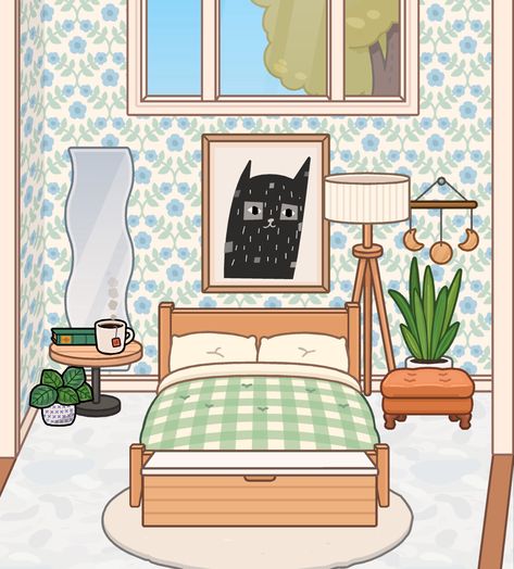 Toca boca room idea, bedroom idea, bedroom design, small bedroom, cute bedroom, aesthetic, design Bedroom Aesthetic Design, Cute Bedroom Aesthetic, Toca Boca Room Idea, Toca Boca Bedroom, Design Small Bedroom, Toca Boca Room, Bedroom Cute, Idea Bedroom, Cute Bedroom