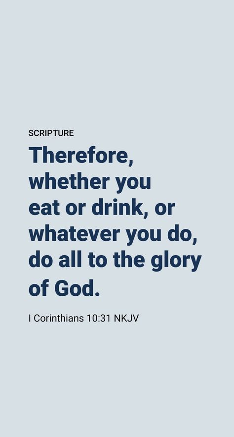 YOUR CONDUCT AND GOD’S GLORY

How should Christians conduct themselves while they await future blessings either in heaven or on earth? In this respect the inspired Bible writer counsels: “Therefore, whether you are eating or drinking or doing anything else, do all things for God’s glory.” (1 Cor. 10:31) In this instance glory is made manifest through the honor or praise that persons give to God. For The Glory Of God, The Apostle Paul, Apostle Paul, The Glory Of God, Glory Of God, Gods Glory, Bible Study Journal, Daily Scripture, Biblical Verses