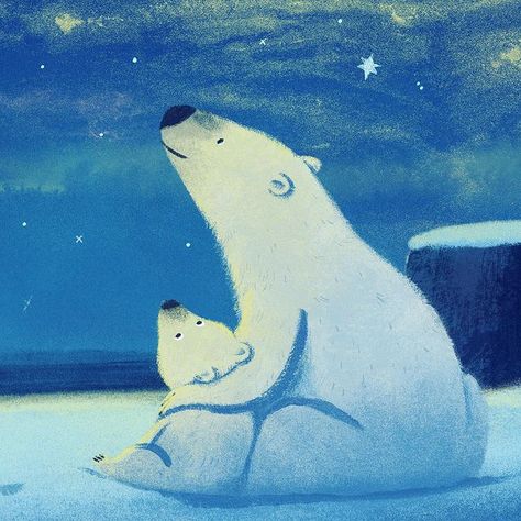 Polar Bear Drawing, Polar Bear Illustration, Snow Illustration, Christmas Window Painting, Polar Bear Art, Animal Illustration Art, Bear Drawing, Bear Illustration, Christmas Drawing