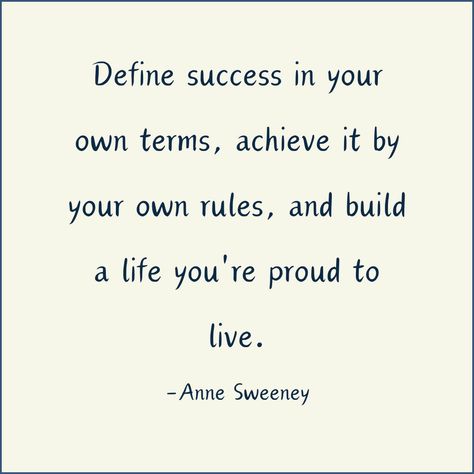 Quote of the Day: "Define success in your own terms, achieve it by your own rules, and build a life you’re proud to live." 🌟

Why This Quote Resonates: This quote reminds me that success isn’t a one-size-fits-all concept. It’s about creating a life that reflects your values, passions, and unique journey. In my own business, I strive to follow this principle every day, making decisions that align with my vision and crafting a life that feels authentic and fulfilling. Values And Principles Quotes, Decision Making Quotes, Values And Principles, Define Success, My Own Business, Making Decisions, Your Values, Own Business, Good Thoughts