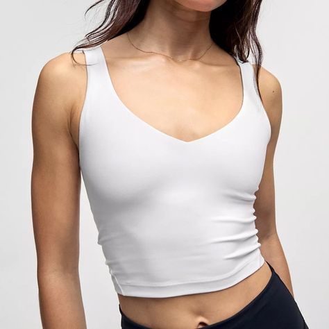 Color Is More Bone Than White Imo Bought At The Gym Bc I Forgot A Shirt But Then Realized It Was The Wrong Size After The Tags Were Taken Off. Never Worn Or Washed Lululemon Black Friday, Align Tank Top, Align Tank, Lululemon Align Tank, B Cup, Lulu Lemon, Lululemon Align, Top Light, Lululemon Women