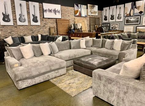 Brrr it’s cold today (59°) let’s all snuggle up on this brand new JMD sectional! Avail (but not for long) at Potato Barn Mesa. Customize… | Instagram Big Sectional Living Room Cozy, Big Sectional Living Room, Large Sectional Living Room, Couches Living Room Comfy, Sectional Ideas, Oversized Sectional, Comfy Sectional, Teen Bedrooms, Sectional Sofas Living Room