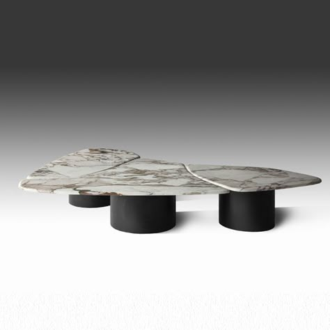 OKHA /// Tectra coffee table. Hot rolled blue black waxed mild steel base. Custom choice of stone tops #coffeetable #okha #furnituredesign #marble #steel #lounge #livingroom #home Centre Tables, Furniture Coffee Table, Coffee Side Table, Centre Table, Marble Coffee Table, Table Side, Table Coffee, Marble Table, Bespoke Furniture