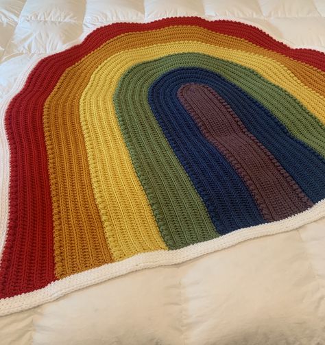 Rainbow Crochet Blanket Pattern, Rainbow Crochet Blanket, Crochet Blanket Free Pattern, Crochet Blanket Free, Crochet Blanket Rainbow, Baby Afghan Crochet Patterns, Cushion Cover Pattern, Cross Stitch Cushion, Crochet Baby Blanket Free Pattern