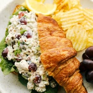 Chicken Salad - The Recipe Critic The Best Chicken Salad, Chicken Salad Croissant, Best Chicken Salad, Best Chicken Salad Recipe, Chicken Salad Recipe Easy, Broiled Chicken, The Recipe Critic, Recipe Critic, Chicken Salad Recipe