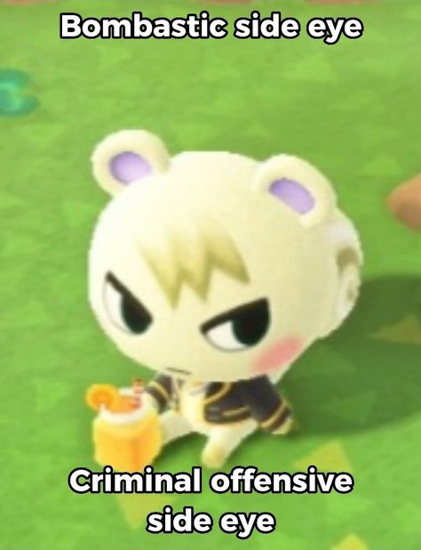 Acnh Marshal animal crossing Animal Crossing Eyes, Acnh Marshal, Acnh Stickers, Marshal Animal Crossing, Eyes Meme, Animal Crossing Funny, Unhealthy Obsession, Animal Crossing Pocket Camp, Side Eye