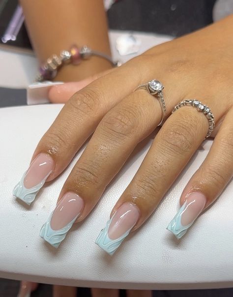 Basic French Tip Nails, French Tip Nails Design, Basic French, Ombre Acrylic Nails, Girly Acrylic Nails, French Tip Acrylic Nails, French Acrylic Nails, Classy Acrylic Nails, Short Square Acrylic Nails