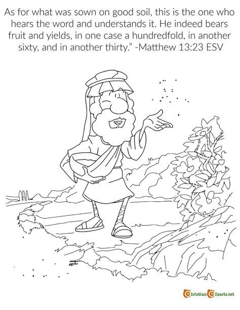 The post Sunday School Lessons (Matthew 13:1-9, 18-23) The Parable of the Sower appeared first on Sunday School Works. The Parable Of The Sower, Childrens Bible Study, Parable Of The Sower, Matthew 13, Creation Coloring Pages, Childrens Ministry Curriculum, Bible Coloring Pages, Ministry Ideas, Bible Passages