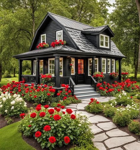 Small Home Plans, Tiny Home Ideas, Small Cottage House Plans, Barn Houses, Small Cottage Homes, Construction Ideas, Future Vision, Back In Black, Dream Cottage