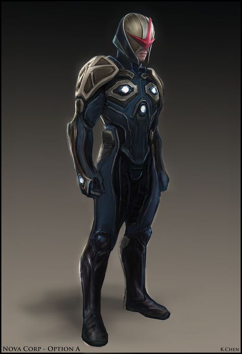 Nova Concept Art, Costume Design Illustration, Kevin Chen, Cinematic Art, Marvel Nova, Marvel Concept Art, Captain America Movie, Illustration Book, Marvel Characters Art