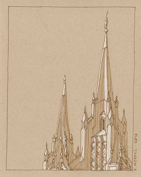 San Diego Temple by Roger Merrill - pen and ink illustration San Diego Temple, Lds Temple Art, Lds Mission, Church Aesthetic, Jesus Artwork, Temple Pictures, Pictures Of Christ, Lds Art, Christian Artwork