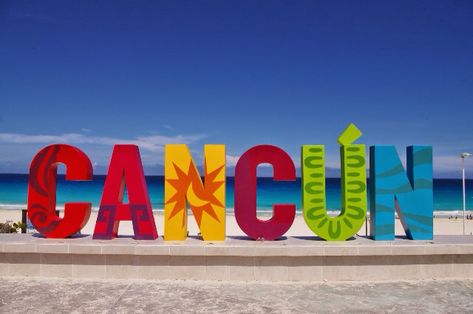 big colorful letters CANCUN Cancun Vacation, Cancun Beaches, Cancun Trip, Mexico Vacation, Cancun Mexico, Cozumel, Vacation Hotel, Bora Bora, Mexico Travel