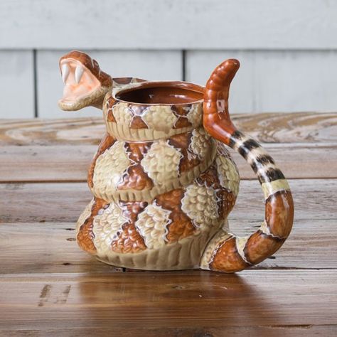 Ready To Strike Snake Mug Coil Mug, Snake Pottery, Snake Lamp, Snake Mug, Clay Pinch Pots, Coil Pots, Polymer Clay Gifts, Ceramic Frogs, Harry Potter Mugs