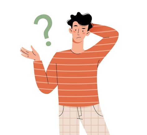 Any Questions Presentation Funny, Thinking Pose, Flat Character, Question Marks, Fiesta Tropical, Vector Character Design, Funny Caricatures, Logo Idea, Art Friend