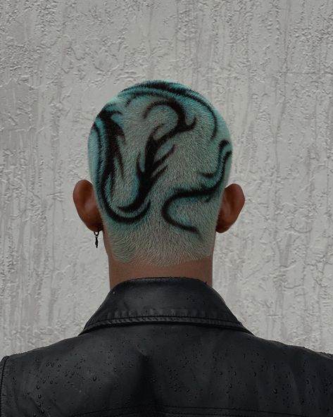 Gabriel Escalona on Twitter: "icy prince 🧊🐉… " Shaved Head Designs, Hair Colour Design, Dyed Hair Men, Shaved Hair Designs, Buzzed Hair, Hair Patterns, Hair Tattoos, Shaved Head, Dye My Hair