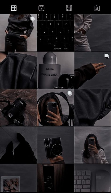 Low Exposure Aesthetic Instagram Feed, Life Style Instagram Feed, Dark Moody Instagram Feed, Black And White Work Aesthetic, Instagram Style Theme, Dark Feeds Aesthetic Instagram, Black Feeds Aesthetic Instagram, Aesthetic Fitness Instagram Feed, Dark Feminine Instagram Feed