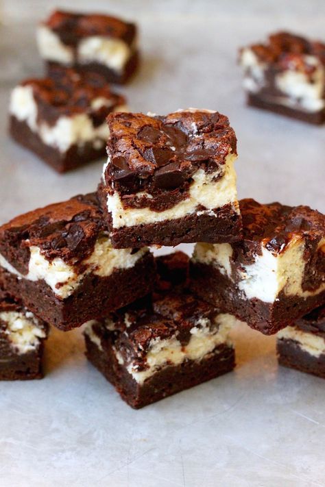 Brownie Bombs — Shauna Sever Cream Cheese Brownie, Cake Like Brownies, Brownie Treats, Cheese Brownies, Brownies Recipe Homemade, Cream Cheese Brownies, Fudgy Brownie, Chewy Brownies, A Balanced Life