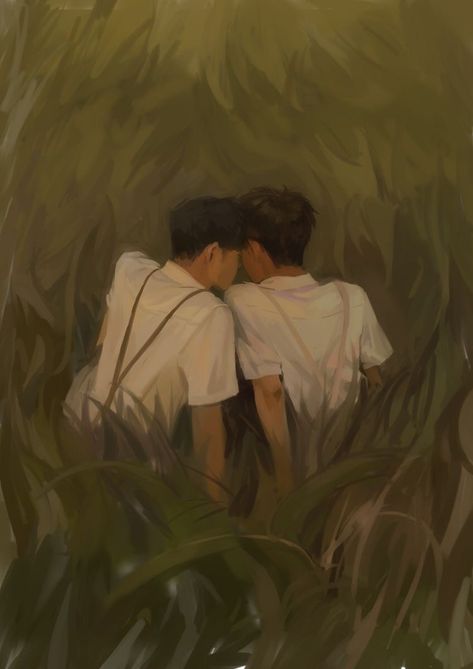 Gay Artist Wallpaper, Gay Artist Aesthetic, Gay Painting, Arte Indie, Two Lovers, Gay Aesthetic, Lgbt Art, Queer Art, Artist Aesthetic