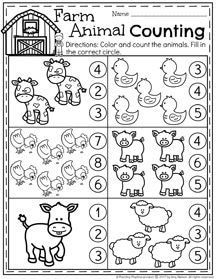 Farm Animals Preschool Counting Worksheet for March. February Preschool Worksheets, March Preschool Worksheets, Polar Animals Preschool, Arctic Animals Activities, Zoo Animals Preschool, Arctic Animals Preschool, Preschool Counting Worksheets, Zoo Preschool, Farm Animals Preschool