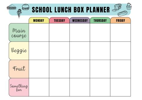 Introducing the Student Lunch Box Planner, a game-changer for your meal planning routine and a must-have tool for students. Tired of the daily lunchtime struggle, feeling uninspired, or settling for unhealthy options? This printable planner is here to transform your lunch hour into a well-organized, nutritious, and delightful experience! Get this printable for free, only at www.theprintables.in. Lunchbox Planner, Lunch Box Planner, School Lunch Planner, Lunch Planner, Student Lunch, Feeling Uninspired, Student Lunches, Meal Planner Printable Free, Planning Routine