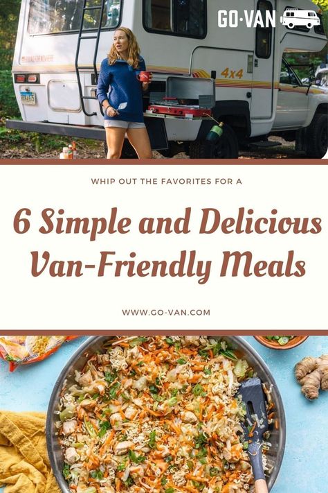 Easy Vanlife Meals, Healthy Van Life Meals, Cooking In Your Car, Easy Camper Van Meals, Campervan Meal Ideas, Campervan Cooking Recipes, Van Life Cooking Recipes, Easy Campervan Meals, Easy Van Life Meals