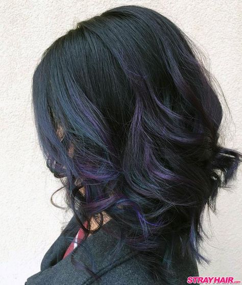 dark purple oil slick hair color