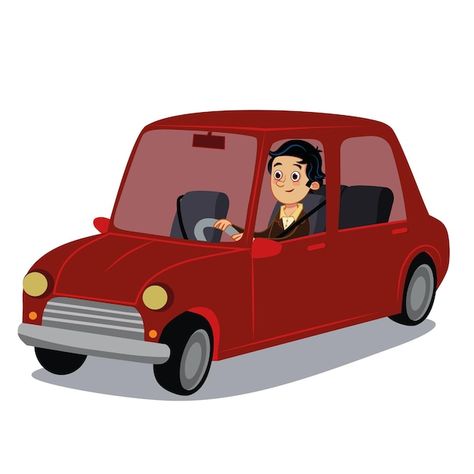 Vector illustration of a driver with a c... | Premium Vector #Freepik #vector #man-driving #car-driver #car-ride #driver Car Driving Illustration, Scared Person, Car Drawing Easy, Car People, Car Animation, Picture Composition, Car Vector, Cartoon People, Clay Work