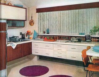 Modern, Miniature Kitchen House Beautiful Kitchens, 60s Kitchen, 1960s Kitchen, 1960s Decor, Vinyl Flooring Kitchen, Cheap Flooring, Kitchen Vinyl, Best Kitchen Designs, Miniature Kitchen