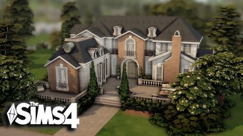 Charming Windenburg estate | Patreon Legacy House Sims, Windenburg House Sims 4, House Sims 4, French Country Estate, Sims 4 Speed Build, House Layout, Countryside House, Sims 4 Build, Office Set