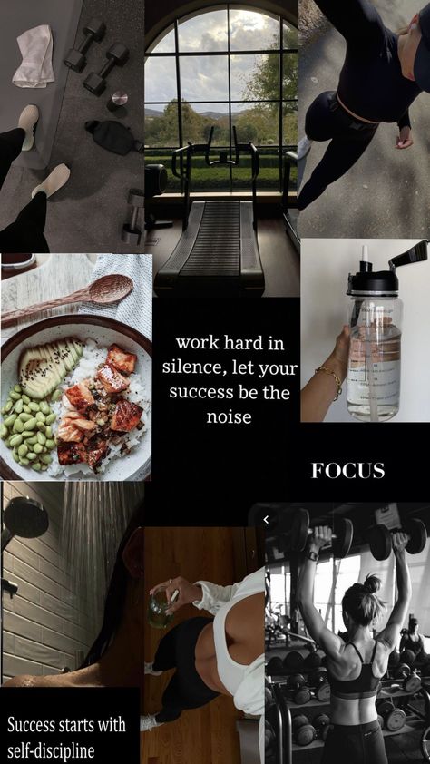 Growth Pictures Life, Study Workout Wallpaper, Fitness Motivation Wallpaper Collage, Gym Vision Board Wallpaper, Gym Women Aesthetic Vision Board, Gym Inspo Wallpaper, Goal Oriented Aesthetic, Gym Girlies Aesthetic Quotes, Gym Motivation Aesthetic Wallpaper