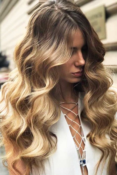 Long Hollywood Waves #haircuts #ovalface #longhair Big Wave Hairstyles, Bridesmaid Hollywood Waves, Hollywood Waves Bridesmaid, Hollywood Waves Long Hair, Big Waves For Long Hair, Long Hollywood Waves, Big Hollywood Waves, Big Hollywood Curls, Long Waves Hairstyle