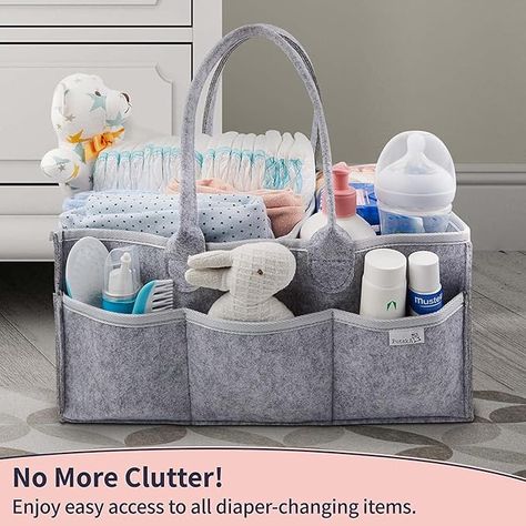 Baby Changing Table Organization, Baby Storage Baskets, Baby Shower List, Changing Table Organization, Diaper Storage, Baby Shower Gift Bags, Diaper Organization, Baby Storage, Neutral Baby Gifts