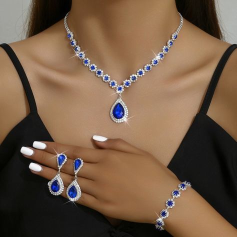 ✨ Introducing our new Unique Design and Superior Quality Jewelry Set! 🌟 Shop Now: https://pearwears.com/ #PEARWEARS #FreeShipping #OnlineShopping #discountedprice #NewCollection #jewelry #jewelrylover #design #womenswear #necklacesets December Birthstone Jewelry, Bridal Fashion Jewelry, Fashion Jewelry Sets, Jewelry Bridal, Ear Stud, Elegant Necklaces, Sun And Moon, Bridal Jewelry Sets, Sapphire Blue