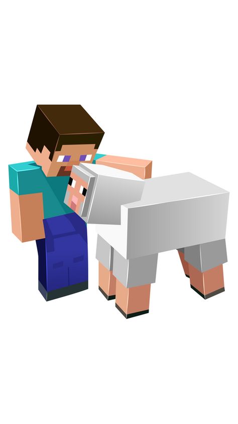 What is this cute animal that Steve is petting? This is the little lamb that appears after the sheep is bred with wheat. The game Minecraft sticker with Steve and Lamb!. Simple Sandbox, Minecraft Kawaii, Minecraft Sheep, Minecraft Stickers, Minecraft Images, Minecraft Steve, Minecraft Pictures, Minecraft Mobs, Minecraft Birthday