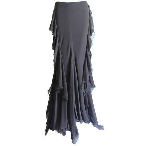 Preowned Dior Finest Full Length Ruffled Chiffon Silk Maxi Skirt ($1,299) ❤ liked on Polyvore featuring skirts, multiple, chiffon ruffle skirt, long ruffle skirt, full length skirts, ankle length skirt and silk chiffon skirt Long Ruffle Skirt, Ruffled Skirts, Long Silk Skirt, Long Chiffon Skirt, Frilly Skirt, Ruffle Maxi Skirt, Frill Skirt, Chiffon Maxi Skirt, Skirts Long