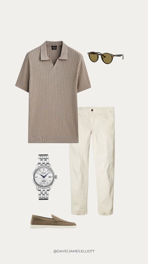 Loro Piana Loafers Outfit Men, Summer Walks Outfit, Loro Piana Loafers Outfit Man, Loro Piana Summer Walk Outfit Man, Men Brown Loafers Outfit, Men’s Capsule Wardrobe Summer, Summer Outfits For Men 2024, Summer Loafers Outfit Men, Loro Piana Men Summer