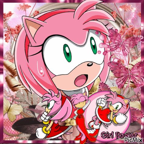 Sonic Blingee, Amy Rose Gif, Rose Gif, Cheetah Print Wallpaper, Rosé Gif, Emo 2000s, Amy The Hedgehog, Moe Anime, Blue Hedgehog