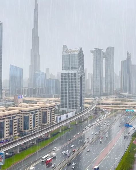 Amazing Dubai | Hotels | Food | Luxury | Dubai Tips on Instagram: "Dubai’s rain: A gentle rhythm in the city’s symphony☔️🌧️ 👉🏼The third person in your share list is going to visit Dubai this winter🤩 🎥: @ashok_shalom 📍: Dubai, UAE 🇦🇪" Dubai Rain, Food Luxury, Dubai Hotels, Fashion Logos, Cloud Seeding, Animation Explainer Video, Hotel Food, The Third Person, Hail Storm