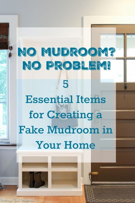 Just because you don't have a mudroom doesn't mean your entryway can't be organized. Learn how to create a fake mudroom in your home with 5 essential elements to any organized entryway! Mudroom Laundry Room Ideas, Balcony Decor Ideas, Laundry Room/mudroom, Creating An Entryway, Mudroom Flooring, Laundry Room/mud Room, Mud Room Entry, Mudroom Organization, Mudroom Entryway