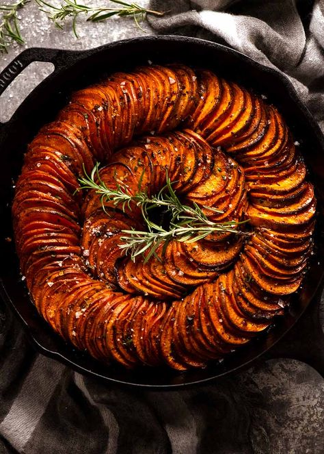 Sweet Potato And Potato Gratin, Sweet Potato Tian, Whole 30 Recipes Sweet Potato, Airfryer Sweet Potato Recipes, Sweet Potatoe Casserole Recipes, Roasted Sweet Potato Slices, Sweet Potato Bake, Scalloped Sweet Potatoes, Sweet Potato Side Dish