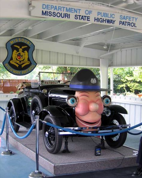 Otto the Talking Car - Missouri State Fair - Sedalia, Missouri Sedalia Missouri, Livestock Barn, Model A Ford, Highway Patrol, Missouri State, Vintage Americana, Road Safety, Police Car, State Fair