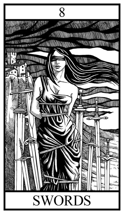 Swords Tarot, Wiccan Witch, Tarot Cards Art, Minor Arcana, Tarot Card Decks, Tarot Art, Ink Sketch, Tarot Deck, Ink Illustrations