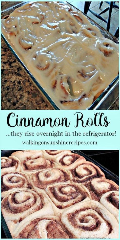 Homemade Overnight Cinnamon Rolls | Walking on Sunshine Recipes Overnight Cinnamon Rolls, Cinnamon Roll Recipe Homemade, Special Breakfast, Breakfast Party, Walking On Sunshine, Breakfast Sweets, Dessert Aux Fruits, Cinnamon Rolls Homemade, Easy Cinnamon