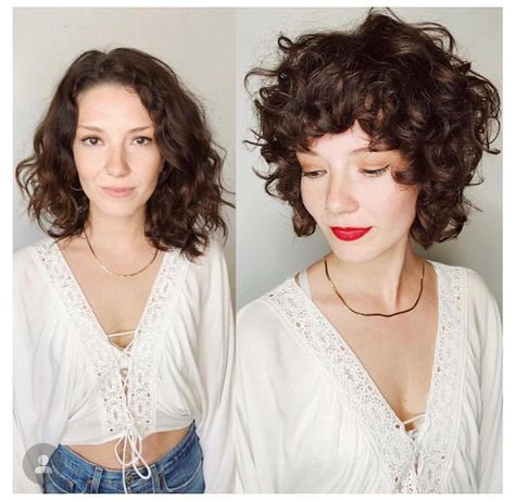 Curly Short Shag, Wavy Layered Haircuts, Wavy Shag, Shag Hair, Short Wavy Haircuts, Thick Wavy Hair, Curly Hair Photos, Wavy Haircuts, Short Brown Hair